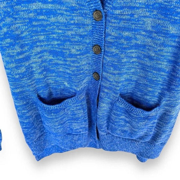 Hollister Women's Blue Knit Long Line Open Front Cardigan Sweater Size Small - Picture 6 of 13